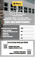 Clopay Modern Steel Garage door, Care and Maintenance