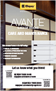 Clopay avante garage doors, collection Care and Maintenance Manual