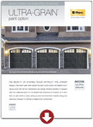 Clopay bridgeport steel garage door, Ultra-Grain Paint Option Brochure