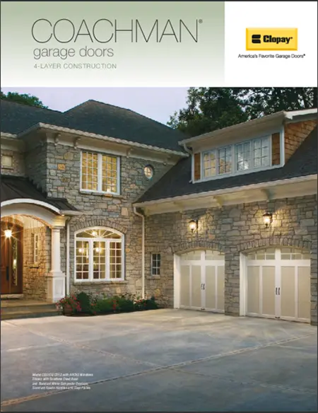 Clopay coachman garage door, brochure