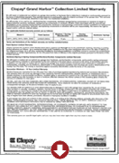 Clopay grand harbor garage door, Warranty