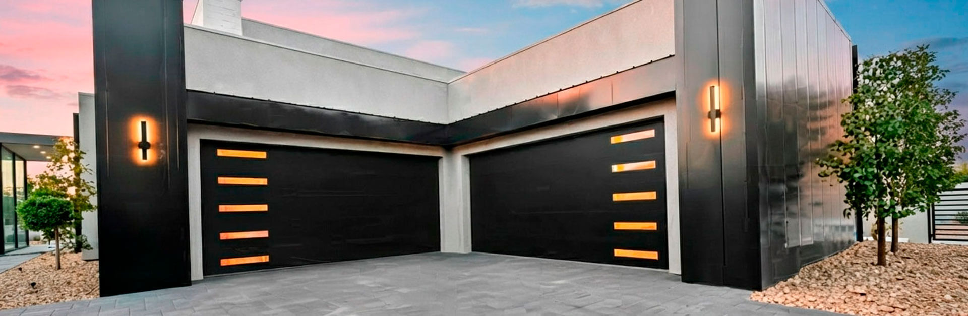 Clopay modern steel garage door installation for residential use in florida